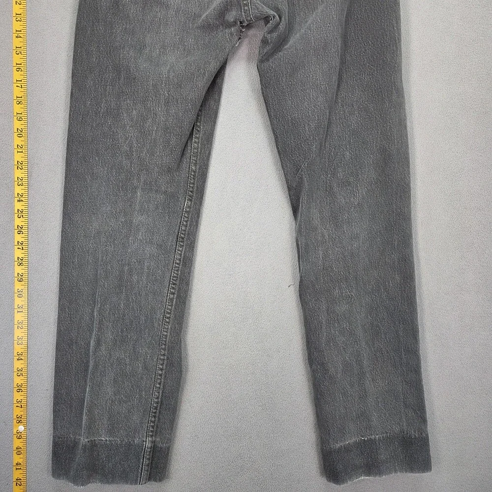 Vintage 90s Levis 501 Jeans Mens Gray Straight Altered Made USA‎ Fits 30x30